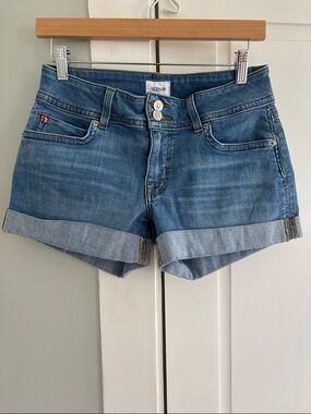 Hudson Jeans Light Blue Denim Cuffed Women's Shorts